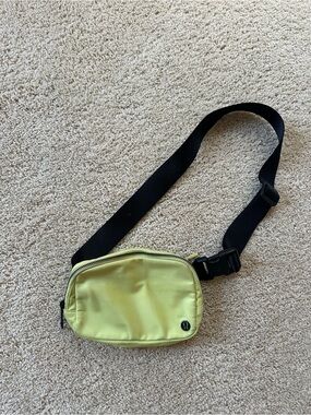 lululemon athletica Lime Green Belt Bag with Black Strap